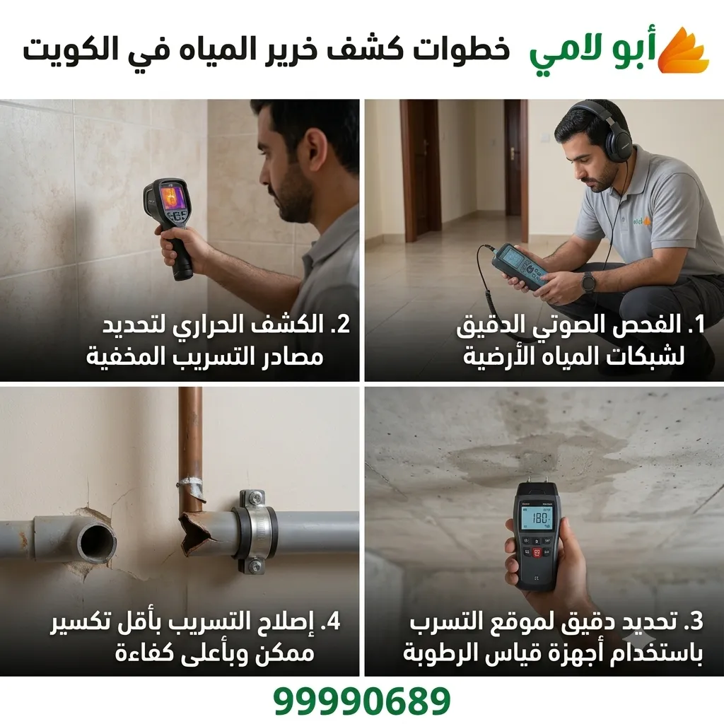 خطوات كشف خرير المياه بالكويت