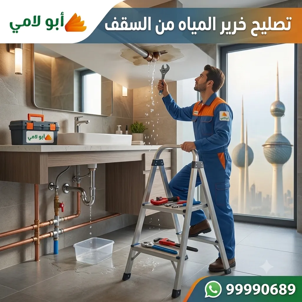 اكتشاف مكان التسرب قبل تصليح خرير المياه بالكويت