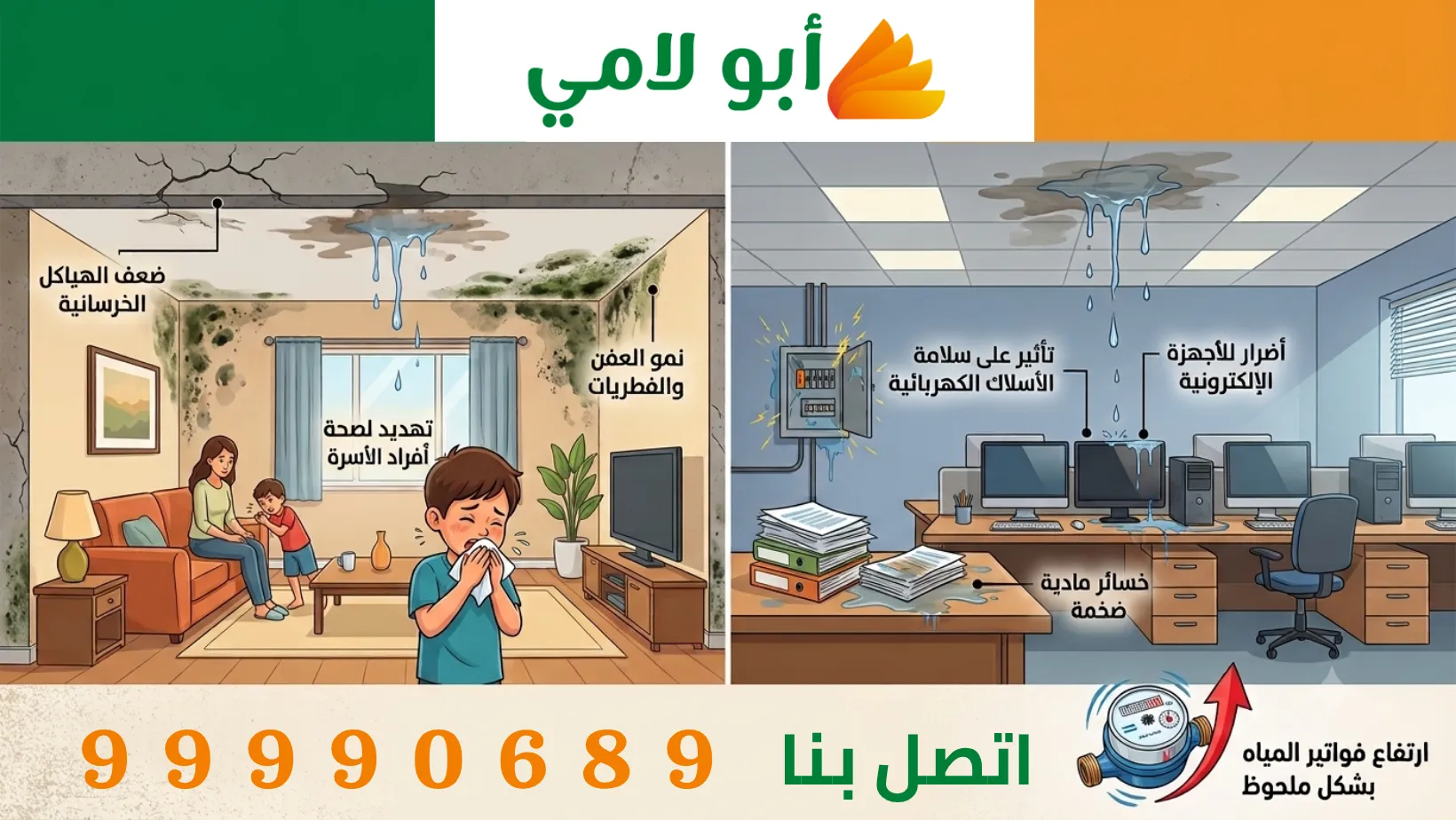 كشف خرير المياه في المنازل والشركات