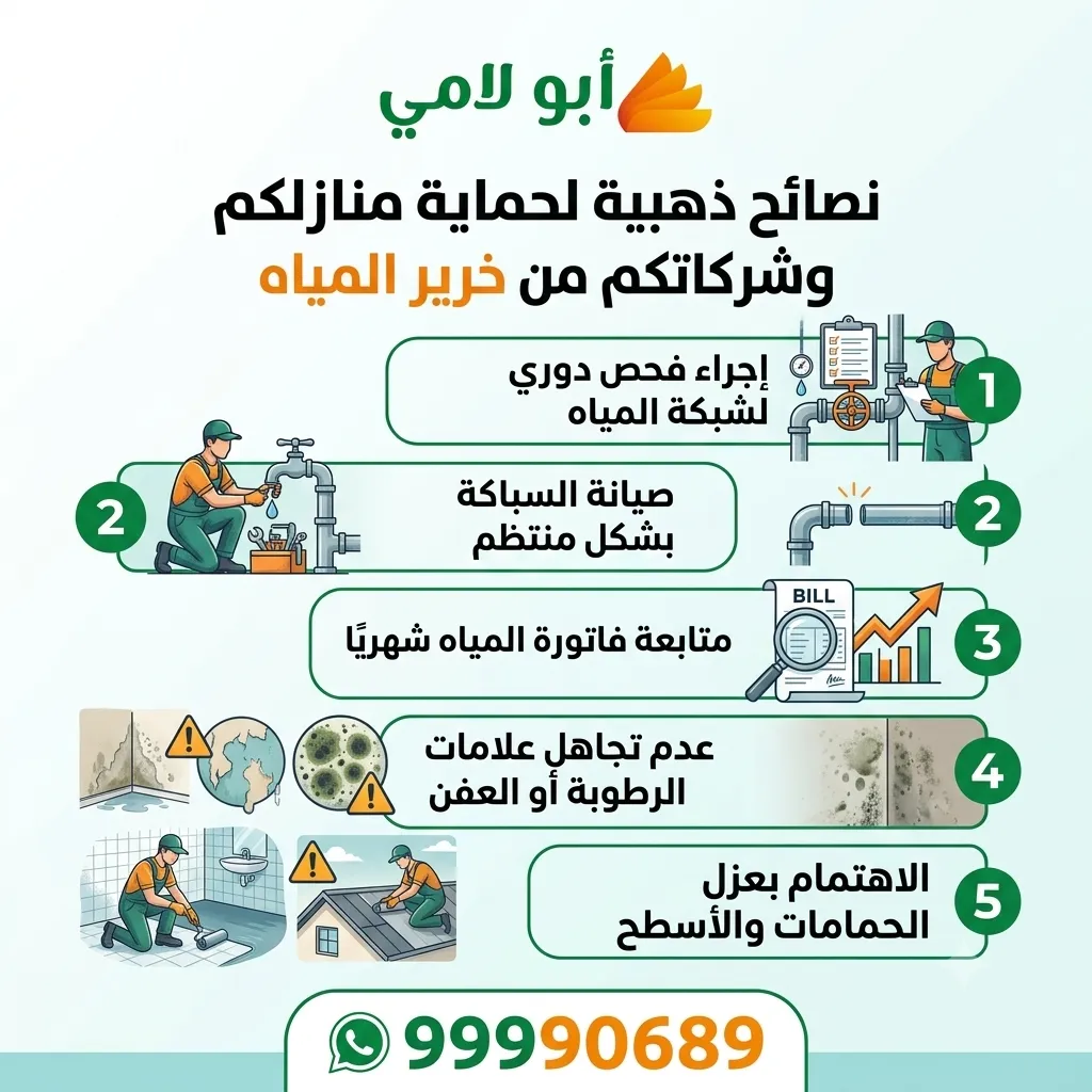 أهم النصائح للوقاية من خرير المياه والحفاظ على المنازل والشركات