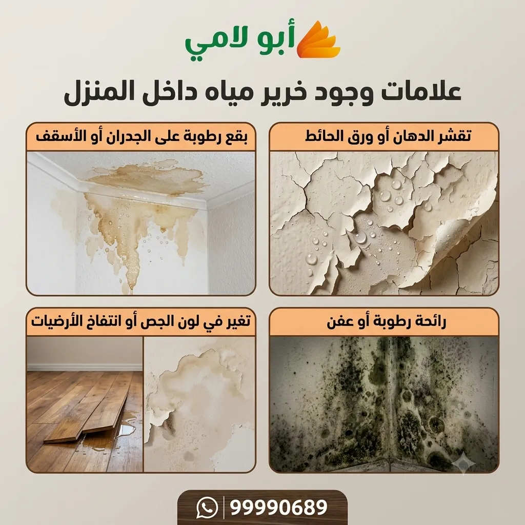 علامات تدل على الحاجة إلى كشف خرير الماء داخل المنزل بسبب ظهور الرطوبة